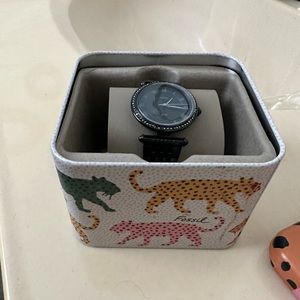 Black authentic fossil watch.